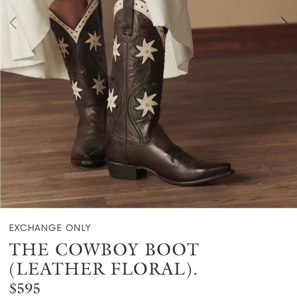 THE GREAT. Shoes - The Great & Stetson Floral Cowboy Boots